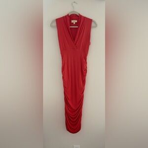 Anthropologie Moulinette Soeurs Ruched Column Dress Salmon XS